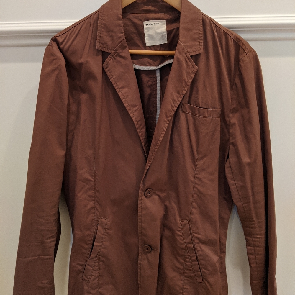 Brown Life After Denim Men's Cotton Blazer, Medium